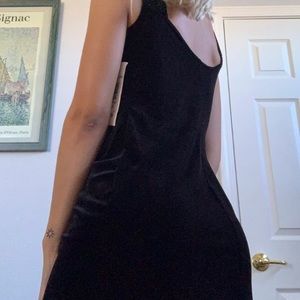 vintage black velvet dress